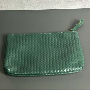 Ipsy Forest Green Textured Cosmetic Bag